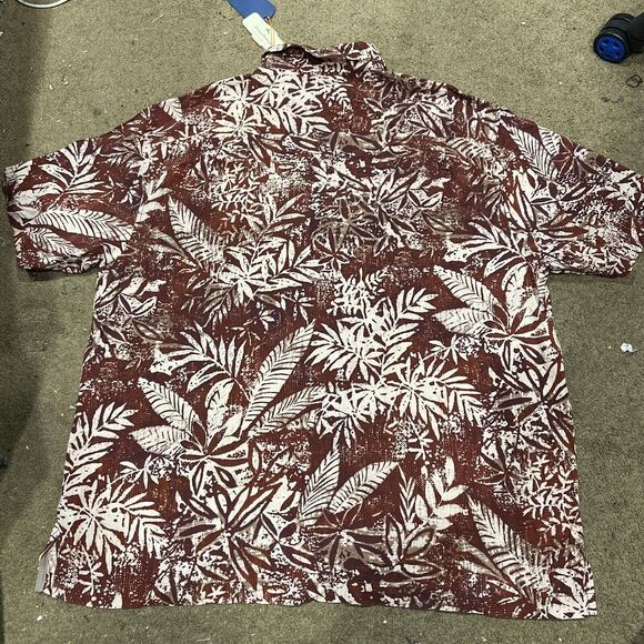 Tommy Bahama short sleeve shirt Mens XXL Tropical leaf Button Up 100% Silk USC - Picture 6 of 6